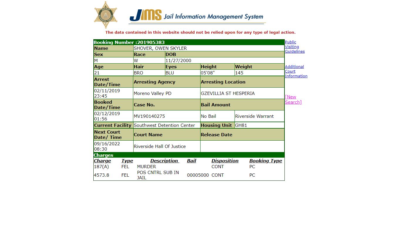 Inmate Information System